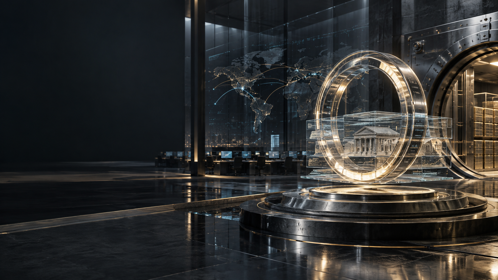 Abstract institutional digital dollar network with reserve custody layers